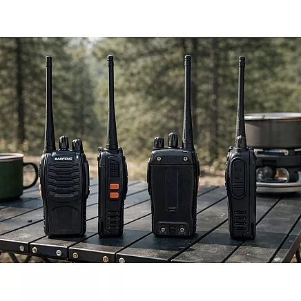 Комплект из 2 радиостанций baofeng bf-888s с большим радиусом действия до 8 км и аккумулятором 1500 мач
