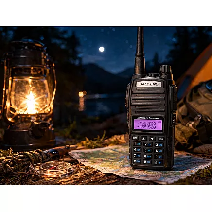 Радиостанция baofeng uv82 с большим радиусом действия до 15 км, фонариком и аккумулятором 2800 мач