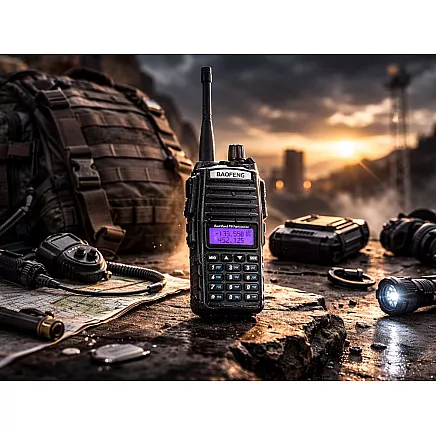 Радиостанция baofeng uv82 с большим радиусом действия до 15 км, фонариком и аккумулятором 2800 мач