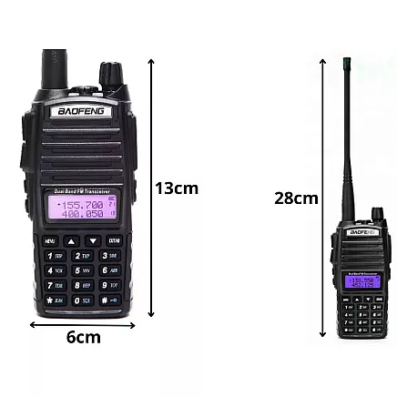 Радиостанция baofeng uv82 с большим радиусом действия до 15 км, фонариком и аккумулятором 2800 мач