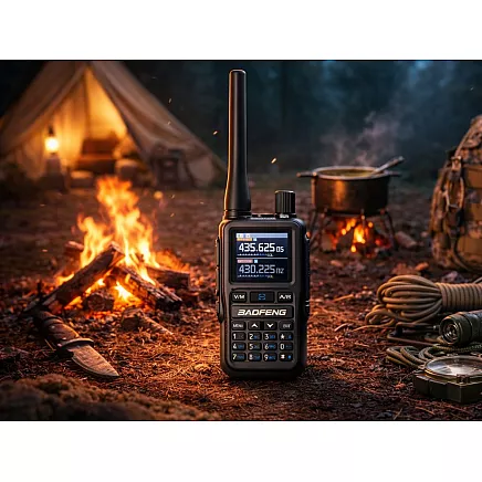 Кратковолновая рация baofeng uv-5r mini с большим радиусом действия до 20 км и встроенным фонариком, аккумулятор 1600 мач
