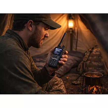 Кратковолновая рация baofeng uv-5r mini с большим радиусом действия до 20 км и встроенным фонариком, аккумулятор 1600 мач
