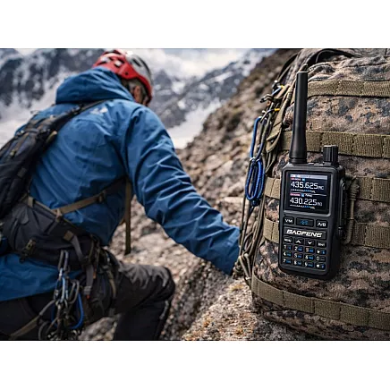 Кратковолновая рация baofeng uv-5r mini с большим радиусом действия до 20 км и встроенным фонариком, аккумулятор 1600 мач