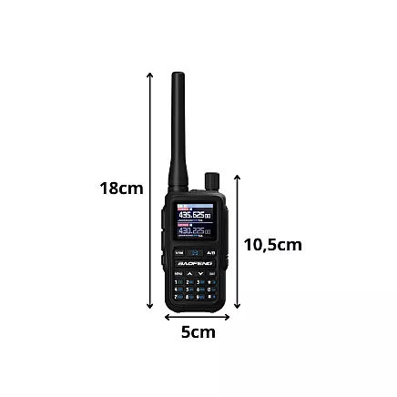 Кратковолновая рация baofeng uv-5r mini с большим радиусом действия до 20 км и встроенным фонариком, аккумулятор 1600 мач