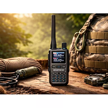 Кратковолновая рация baofeng uv-5r mini с большим радиусом действия до 20 км и встроенным фонариком, аккумулятор 1600 мач