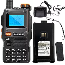 Радиостанция baofeng uv-k61 pro с большим радиусом действия до 30 км и фонариком, аккумулятор 2600 мач