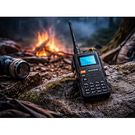 Радиостанция baofeng uv-k61 pro с большим радиусом действия до 30 км и фонариком, аккумулятор 2600 мач