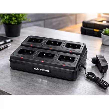 6-местное зарядное устройство для раций baofeng bf-888s, док-станция