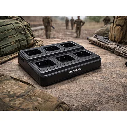 6-местное зарядное устройство для раций baofeng bf-888s, док-станция