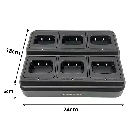 6-местное зарядное устройство для раций baofeng bf-888s, док-станция