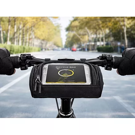 Waterproof bike handlebar bag – phone pocket for the handlebar