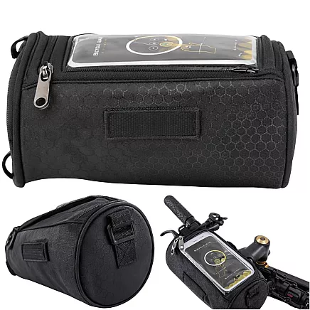 Waterproof bike handlebar bag – phone pocket for the handlebar