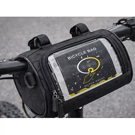 Waterproof bike handlebar bag – phone pocket for the handlebar