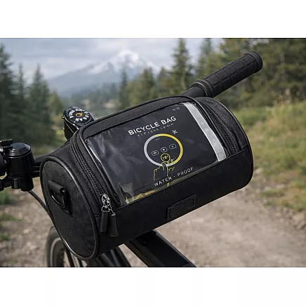 Waterproof bike handlebar bag – phone pocket for the handlebar