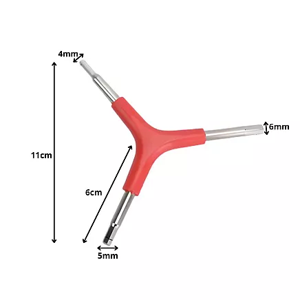 Шестигранный ключ «звездочка» 4/5/6 мм для велосипеда, тройной ключ для велосипедных болтов