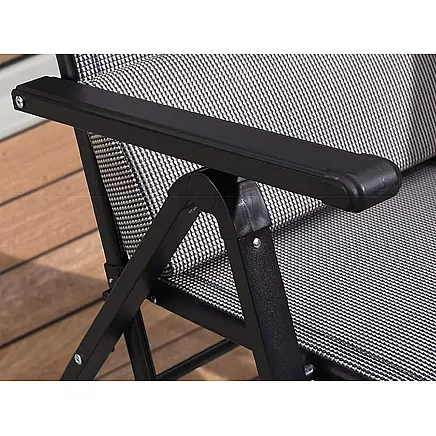 Складной туристический шезлонг с регулируемой спинкой для сада, кемпинга и пляжа