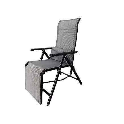 Складной туристический шезлонг с регулируемой спинкой для сада, кемпинга и пляжа