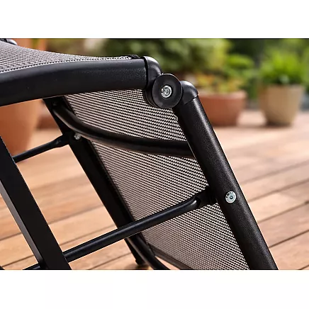 Складной туристический шезлонг с регулируемой спинкой для сада, кемпинга и пляжа