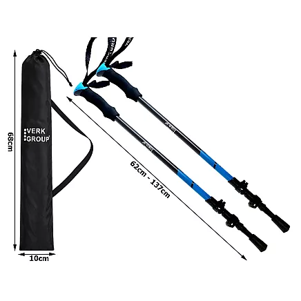 ТРЕККИНГОВЫЕ ПАЛКИ ДЛЯ СЕВЕРНОЙ ХОДЬБЫ VERK GROUP НАКОНЕЧНИКИ ЧЕХОЛ