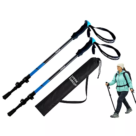 ТРЕККИНГОВЫЕ ПАЛКИ ДЛЯ СЕВЕРНОЙ ХОДЬБЫ VERK GROUP НАКОНЕЧНИКИ ЧЕХОЛ