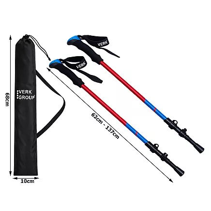 ТРЕККИНГОВЫЕ ПАЛКИ ДЛЯ СЕВЕРНОЙ ХОДЬБЫ VERK GROUP НАКОНЕЧНИКИ ЧЕХОЛ