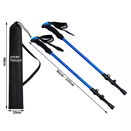 ТРЕККИНГОВЫЕ ПАЛКИ ДЛЯ СЕВЕРНОЙ ХОДЬБЫ VERK GROUP НАКОНЕЧНИКИ ЧЕХОЛ