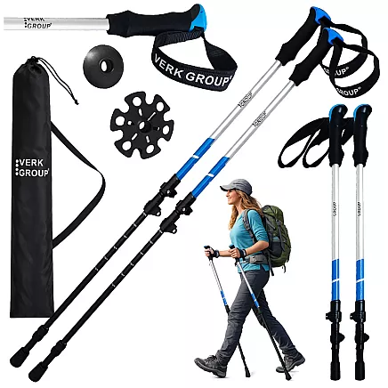 ТРЕККИНГОВЫЕ ПАЛКИ ДЛЯ СЕВЕРНОЙ ХОДЬБЫ VERK GROUP НАКОНЕЧНИКИ ЧЕХОЛ
