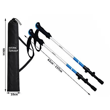 ТРЕККИНГОВЫЕ ПАЛКИ ДЛЯ СЕВЕРНОЙ ХОДЬБЫ VERK GROUP НАКОНЕЧНИКИ ЧЕХОЛ