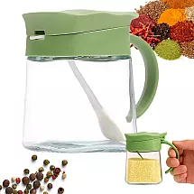 300ml glass spice jar with handle + spoon