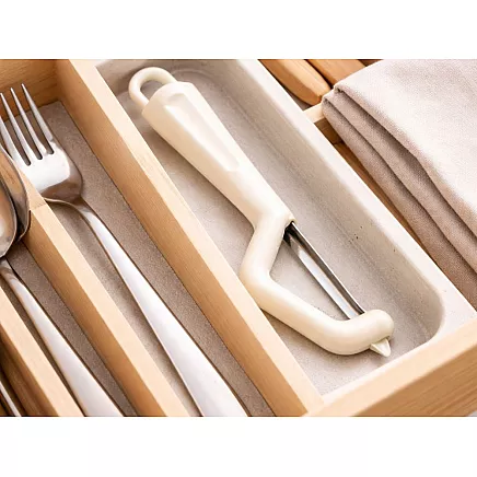 FRUIT AND VEGETABLE PEELER, DOUBLE-BLADE, ERGONOMIC SCRAPER