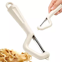 FRUIT AND VEGETABLE PEELER, DOUBLE-BLADE, ERGONOMIC SCRAPER