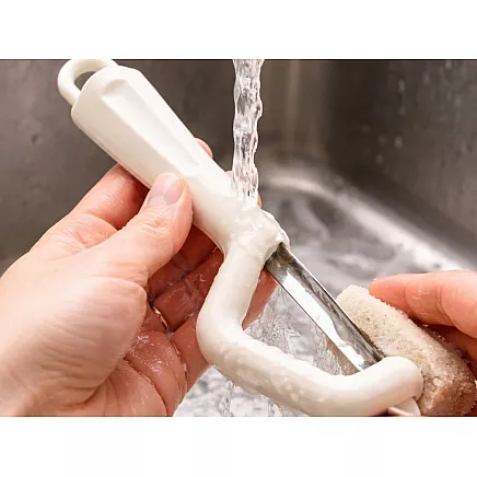 FRUIT AND VEGETABLE PEELER, DOUBLE-BLADE, ERGONOMIC SCRAPER