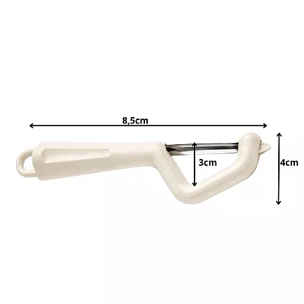 FRUIT AND VEGETABLE PEELER, DOUBLE-BLADE, ERGONOMIC SCRAPER