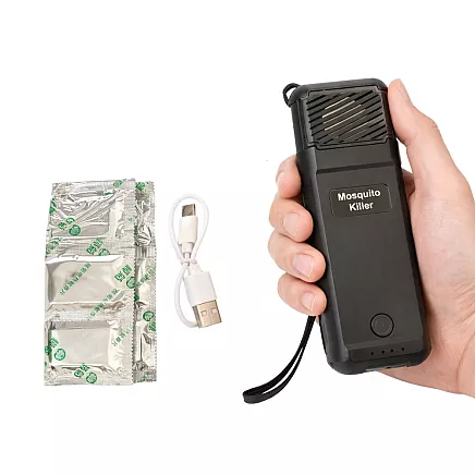 BLACK MOSQUITO REPELLENT – MOSQUITO KILLER USB PORTABLE WITH 6 REFILLS