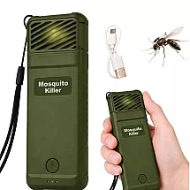 Зеленый отпугиватель комаров MOSQUITO KILLER USB, портативный, 6 картриджей