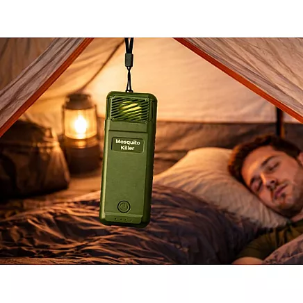 Зеленый отпугиватель комаров MOSQUITO KILLER USB, портативный, 6 картриджей