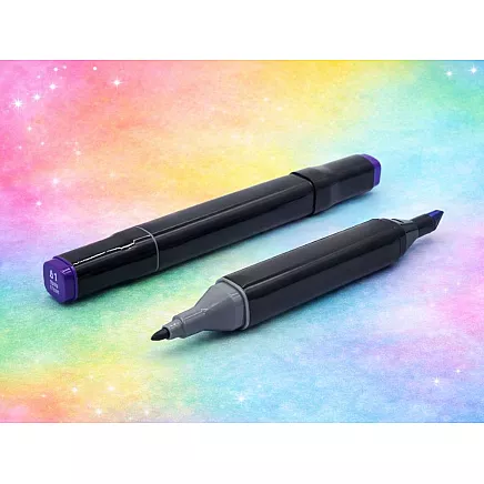 TOUCH ALCOHOL-BASED MARKERS – SET OF 100, DOUBLE-SIDED FELT-TIP MARKERS, CASE