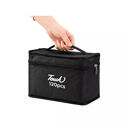 АЛКОГОЛЬНЫЕ МАРКЕРЫ TOUCH, НАБОР ИЗ 120 ШТ., ДВУСТОРОННИЕ ФЛОМАСТЕРЫ, ФУТЛЯР