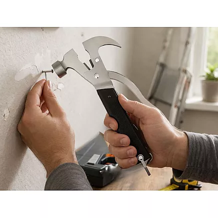 МНОГОФУНКЦИОНАЛЬНЫЙ МОЛОТОК 18-в-1 MULTITOOL — ИНСТРУМЕНТ ДЛЯ ВЫЖИВАНИЯ: МОЛОТОК, ПИЛА, КЛЕЩИ