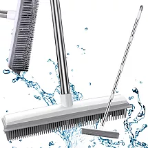 Резиново-силиконовая метла для уборки с металлическим держателем 120 см