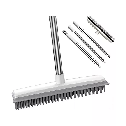 Резиново-силиконовая метла для уборки с металлическим держателем 120 см