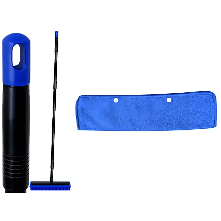 Резиново-силиконовая метла для уборки с металлическим держателем 120 см