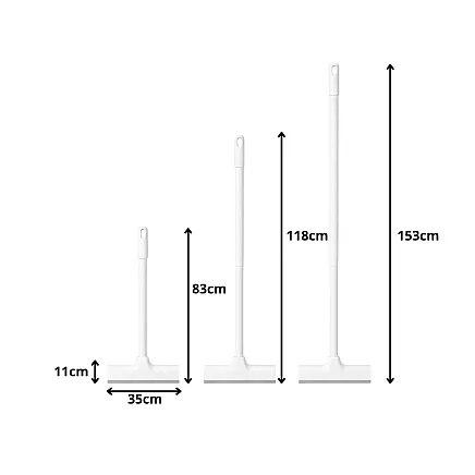 2-in-1 water squeegee with brush – adjustable handle for floors, windows and showers