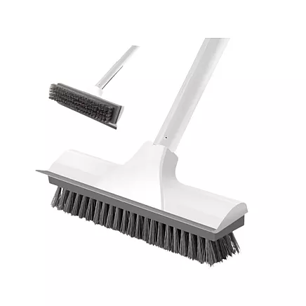 2-in-1 water squeegee with brush – adjustable handle for floors, windows and showers