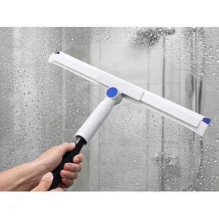 Adjustable 180° squeegee for floors, windows and shower screens – with cover