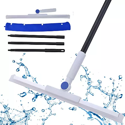Adjustable 180° squeegee for floors, windows and shower screens – with cover