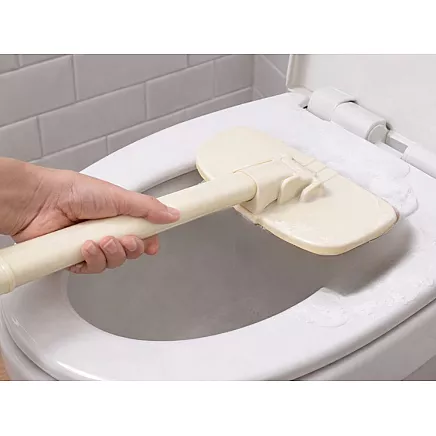 Handheld cleaning sponge with 4 velcro attachments – multifunctional bathroom sponge