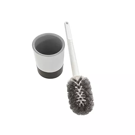 Classic toilet brush with container – grey