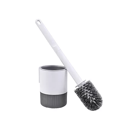 Classic toilet brush with container – grey