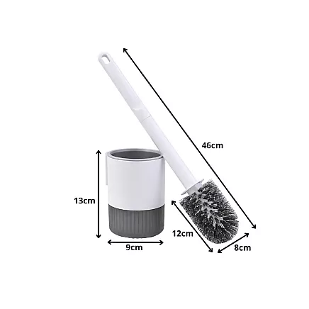 Classic toilet brush with container – grey